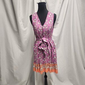 UNTUCKit Sleeveless Button-Front Floral Dress – Size Small